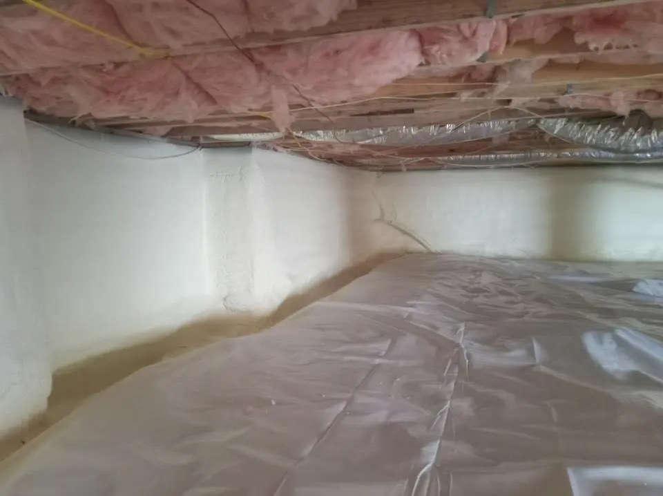 Crawl space encapsulation with closed-cell spray foam for Spray Foam Roofing in Galax